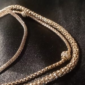 Alfani layered gold tone necklace. 30-32-34 inch long+3